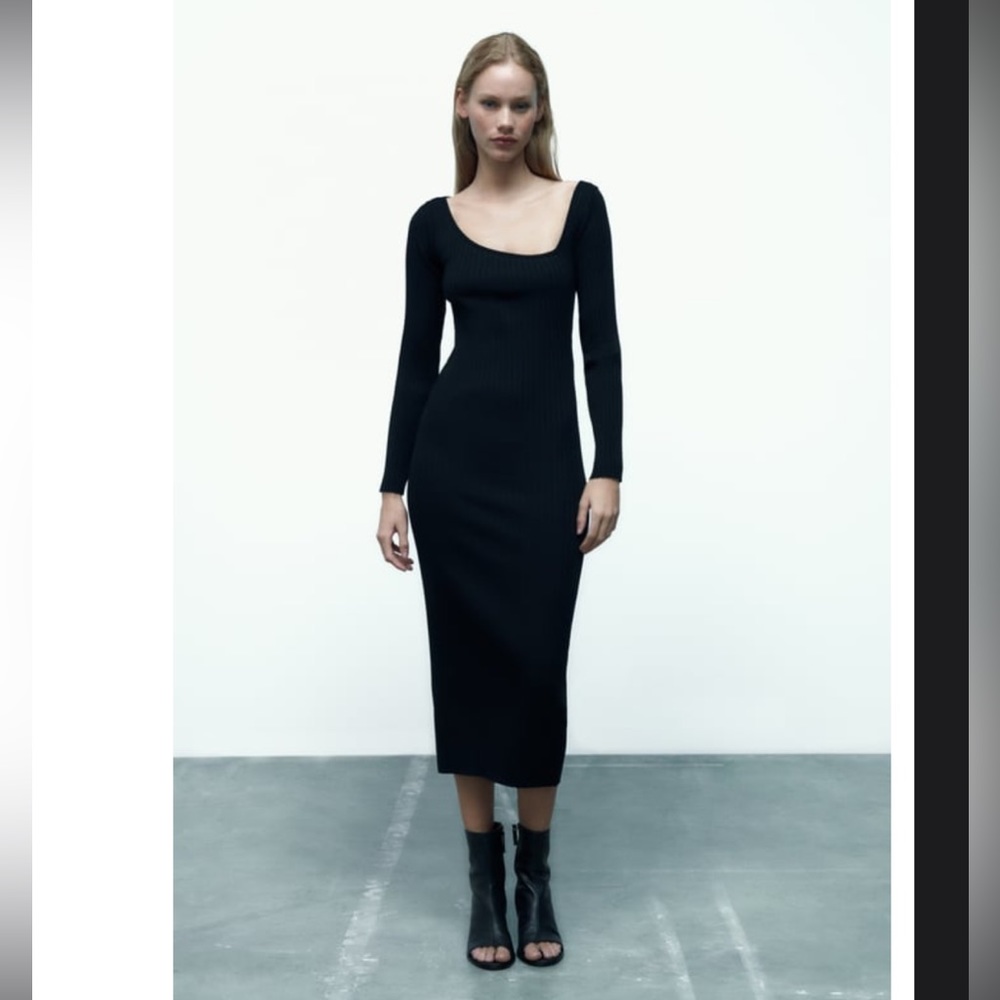 Zara ASYMMETRIC RIB DRESS
